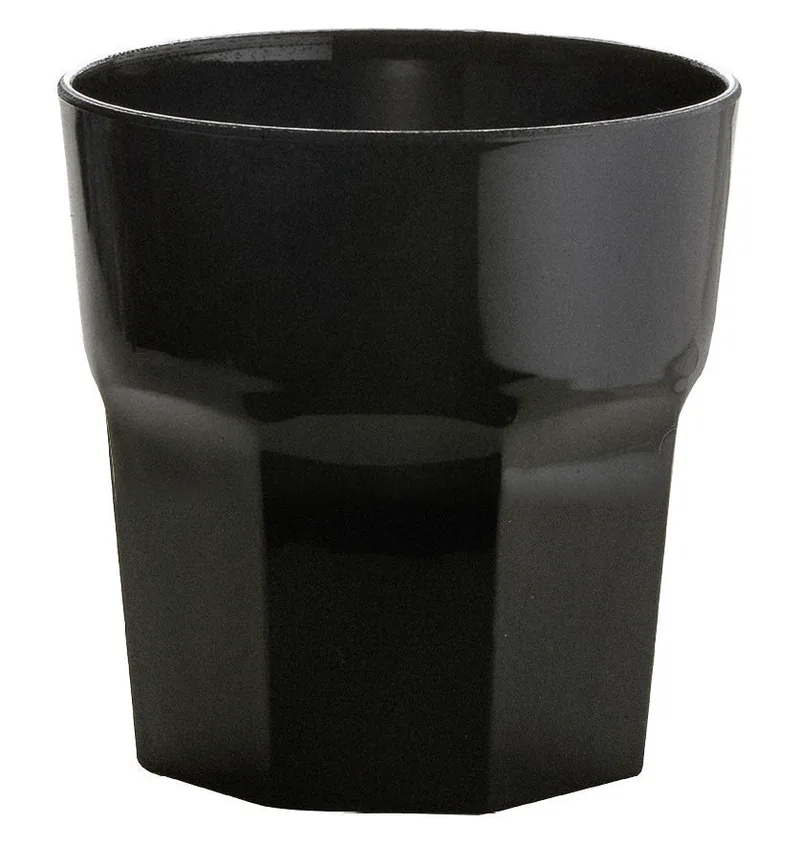 Ποτήρι Πλαστικό Χαμηλό Polypropylene Black 240ml
