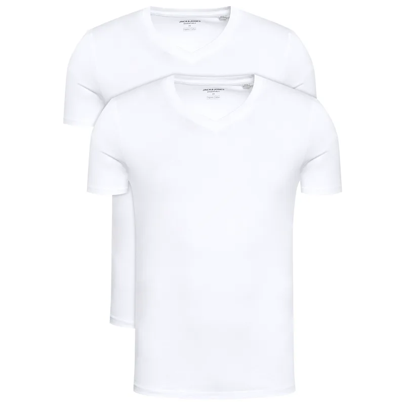 Jack & Jones Σετ t-shirts Basic 12133914 Λευκό Regular Fit