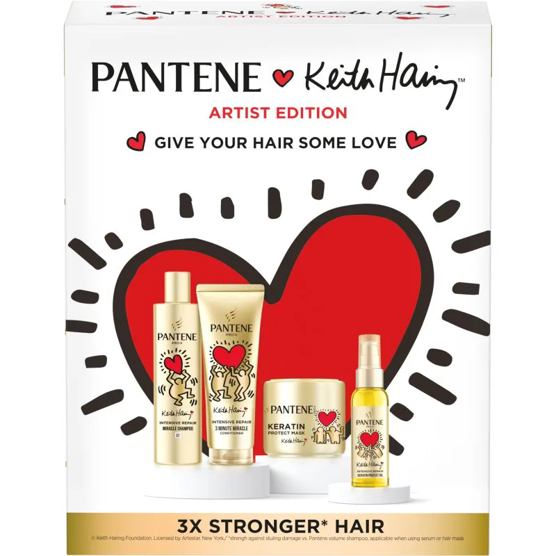 Pantene Keith Haring Artist Edition σετ δώρου για κατεστραμμένα μαλλιά
