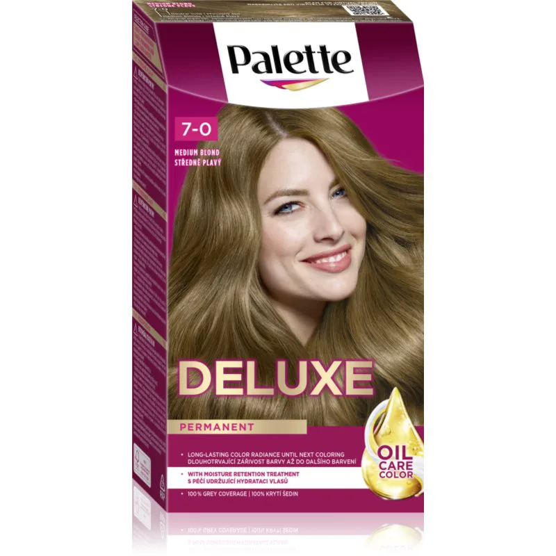Schwarzkopf Palette Deluxe μόνιμη βαφή μαλλιών απόχρωση 7-0 (400) Medium Blonde 1 τμχ