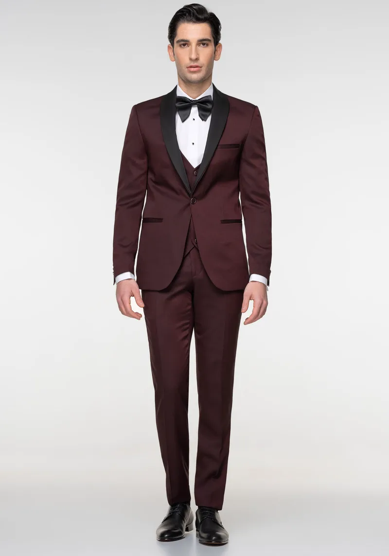 Fragosto 2 Pieces Tuxedo της σειράς Miami - FRS2323 Miami 005 Bordo