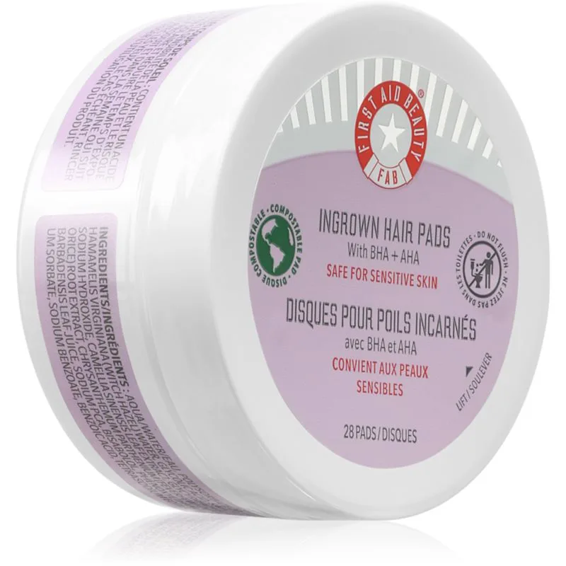 First Aid Beauty Ingrown Hair Pads απολεπιστικά επιθέματα για τρίχες που αναπτύσσονται προς τα μέσα 28 τμχ