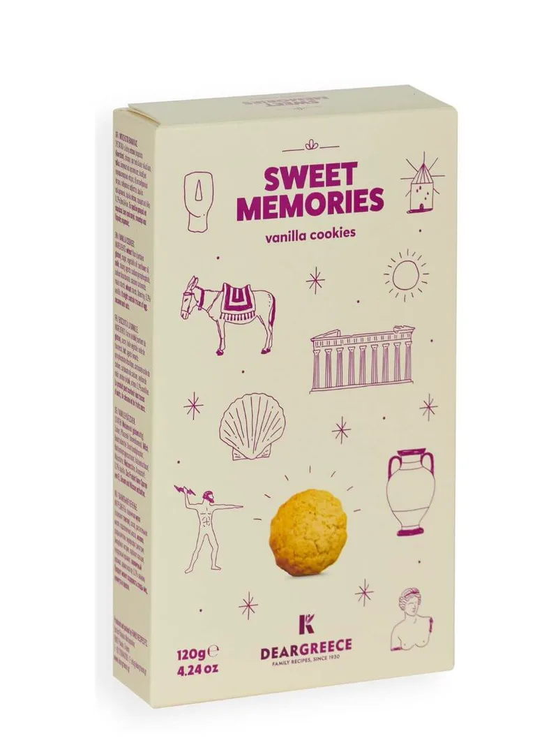 Μπισκότα βανίλιας «Sweet Μemories» "Αγαπημένη Ελλάδα" 120g>