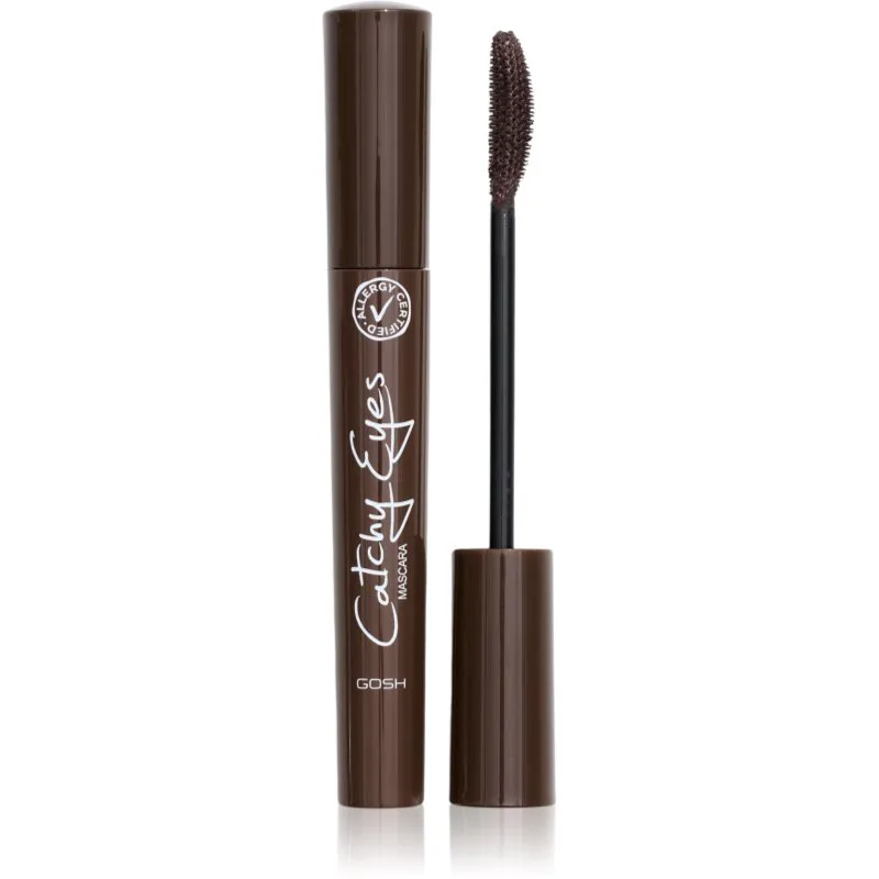 GOSH COPENHAGEN Catchy Eyes Allergy Certified μάσκαρα όγκου για ευαίσθητα μάτια απόχρωση 002 Brown 8 ml