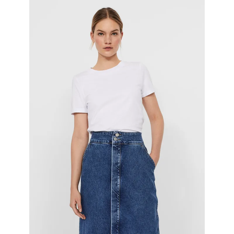 Vero Moda T-Shirt Paula 10243889 Λευκό Regular Fit