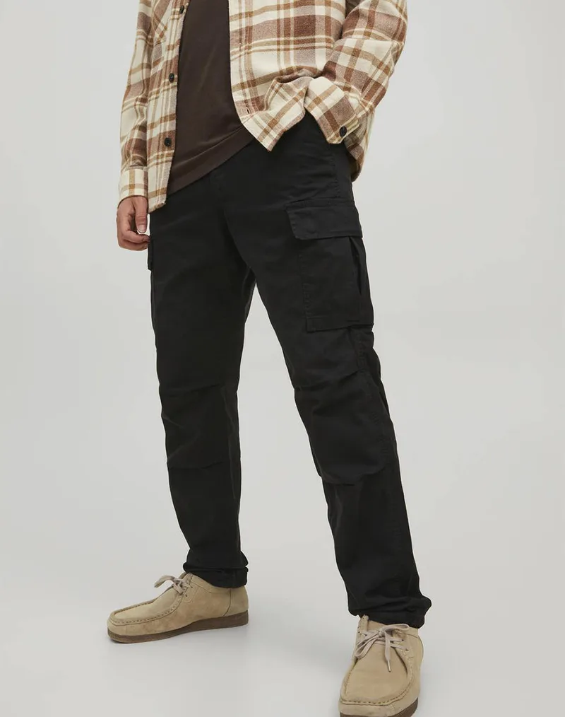 JACK&JONES JPSTACE JJTUCKER CARGO AMA NOOS 12216664-BlackSOLID Black