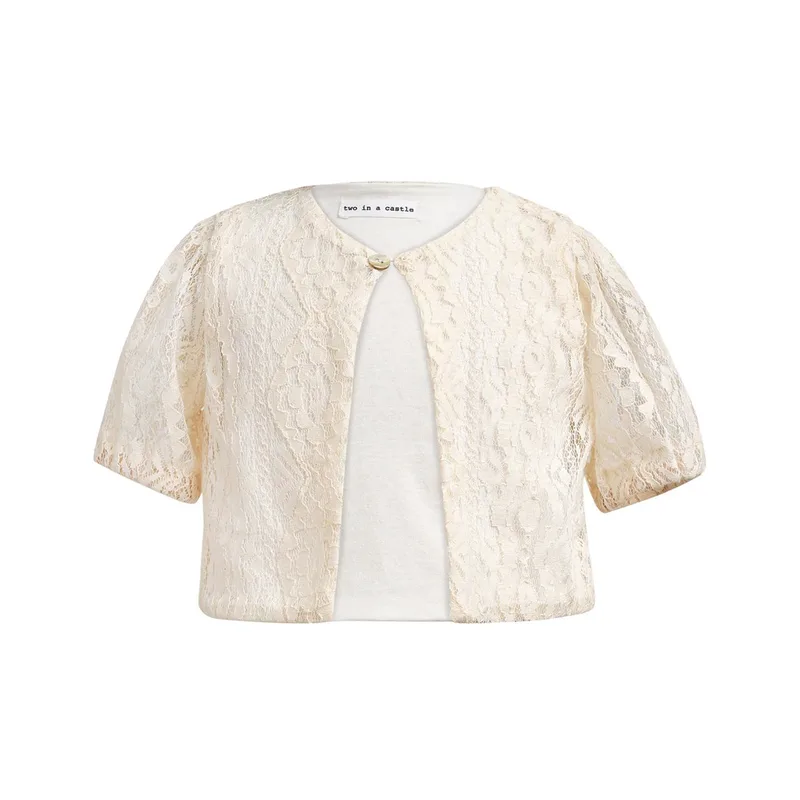 Ζακέτα μπεμπέ κορίτσι two in a castle-T4184-Off White