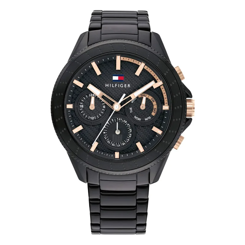 TOMMY HILFIGER Aiden Black Stainless Steel Bracelet 1791858