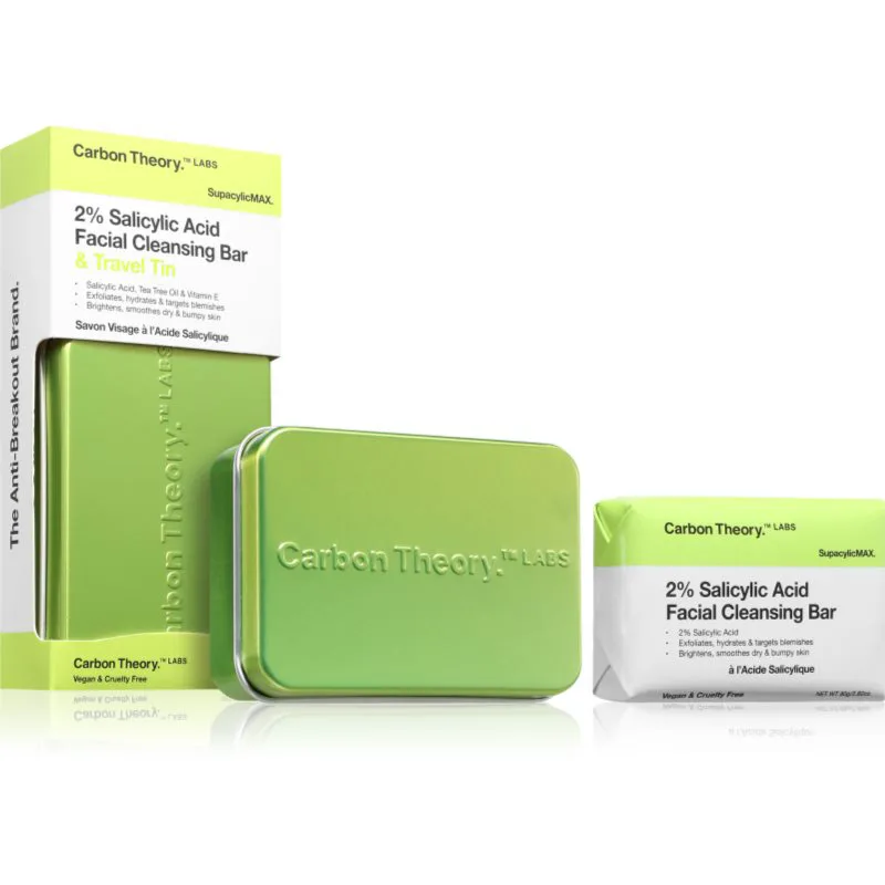Carbon Theory Supacylic Max Facial Cleansing Bar καθαριστικό σαπούνι για το πρόσωπο με σαλικυλικό οξύ 80 γρ