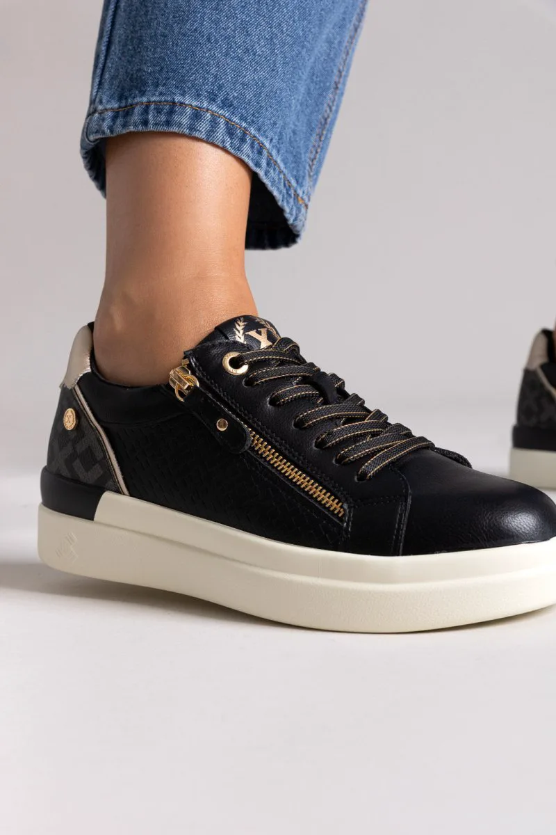 Xti Footwear Sneakers with Zipper - 144233 - Black Matte