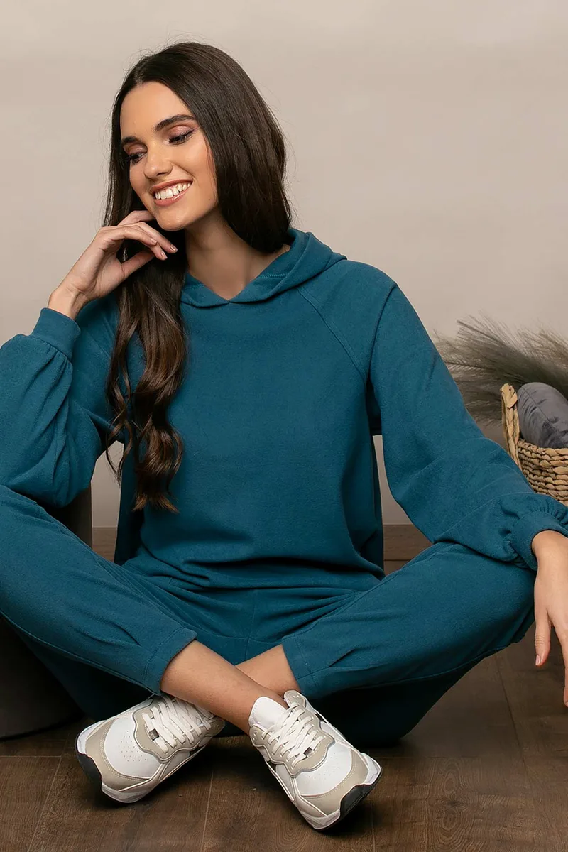 Enzzo Φούτερ fleece με κουκούλα -