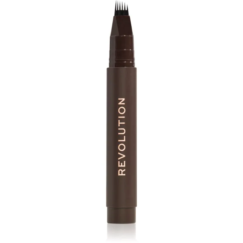 Revolution Instant Brow Hair μαρκαδόρος για τα φρύδια απόχρωση Dark Brown 1.8 ml