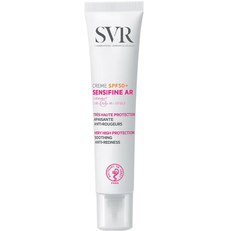 SVR Sensifine AR Spf50+ Soothing Anti-Redness Cream Αντηλιακή Κρέμα Προσώπου Πολύ Υψηλής Προστασίας για Επιδερμίδες με Ερυθρότητα & Τάση Ροδόχρου Ακμής 40ml