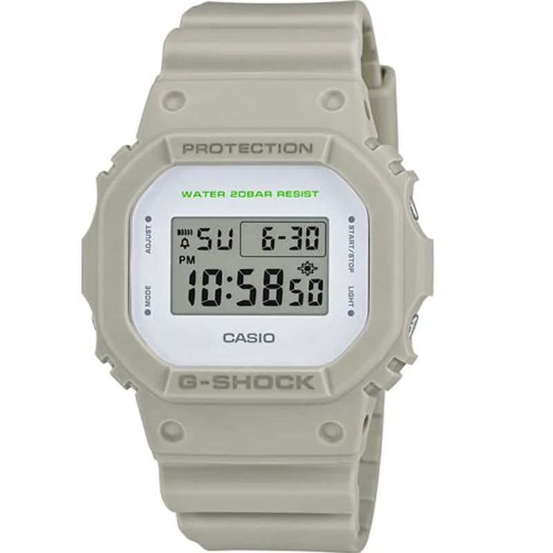 CASIO G-SHOCK Grey Rubber Strap DW-5600M-8ER