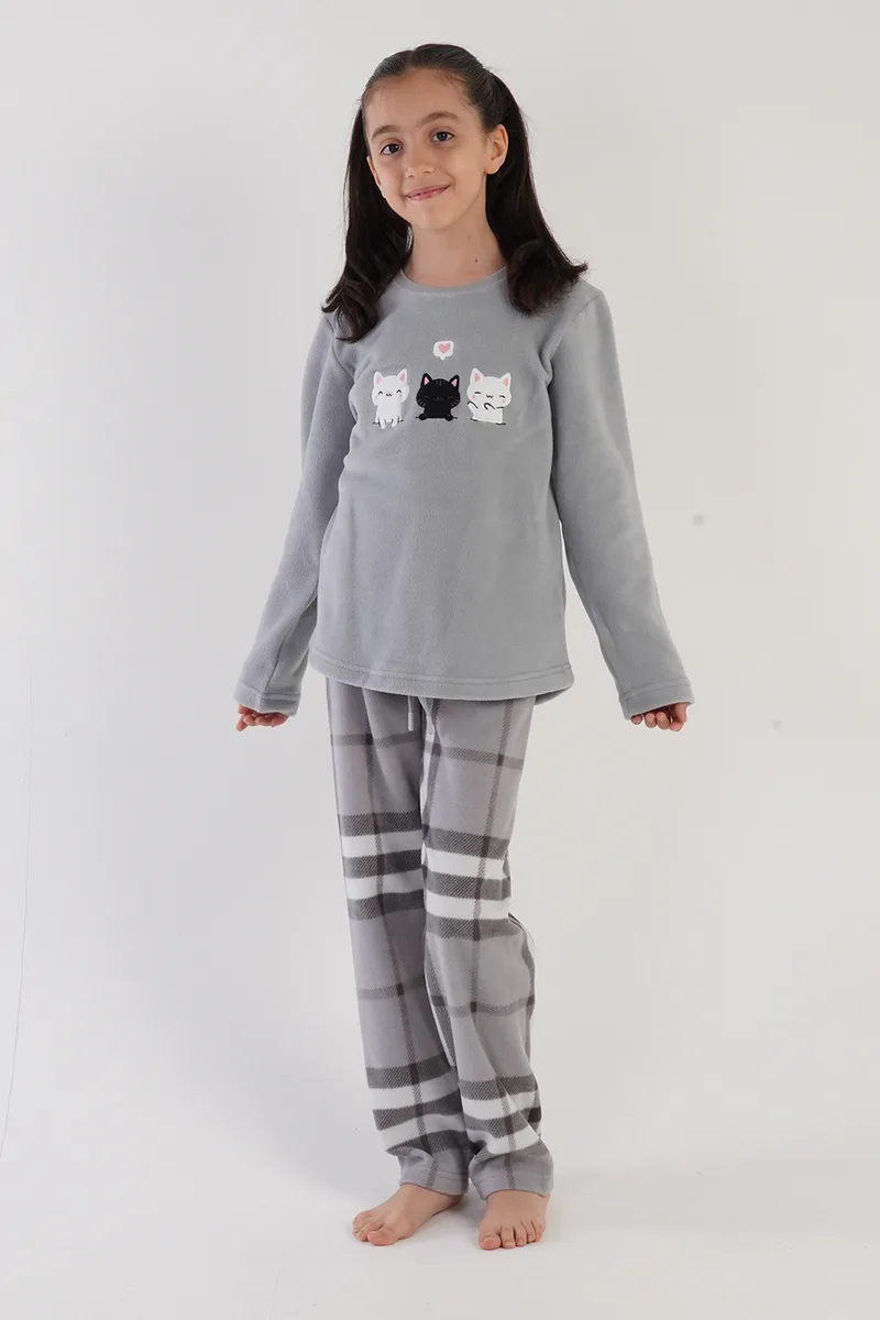 Vienetta Kids Εφηβική χειμερινή fleece πυτζάμα για κορίτσια (9-16ετών)-303036
