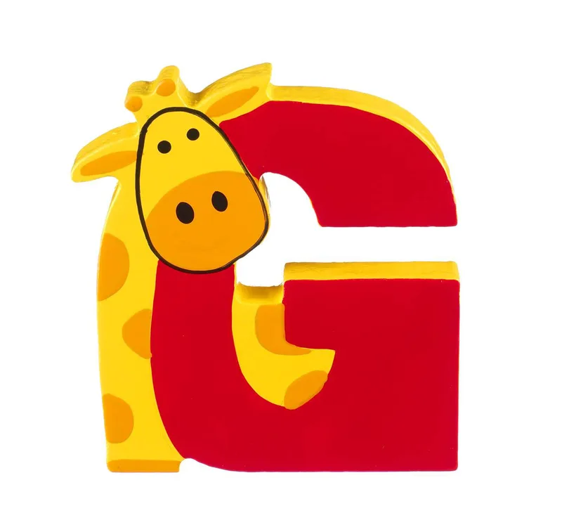 Ξύλινο Γράμμα G Alphabet Letters Πορτοκαλί Tree Toys
