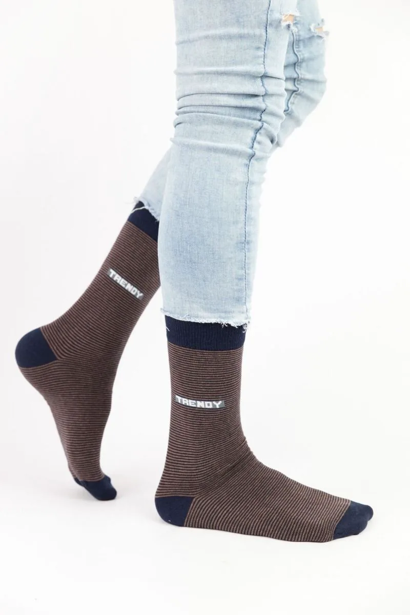Ανδρικές casual κάλτσες KEVIN I Βαμβακερές Trendy 16139 Σκούρο Μπλέ