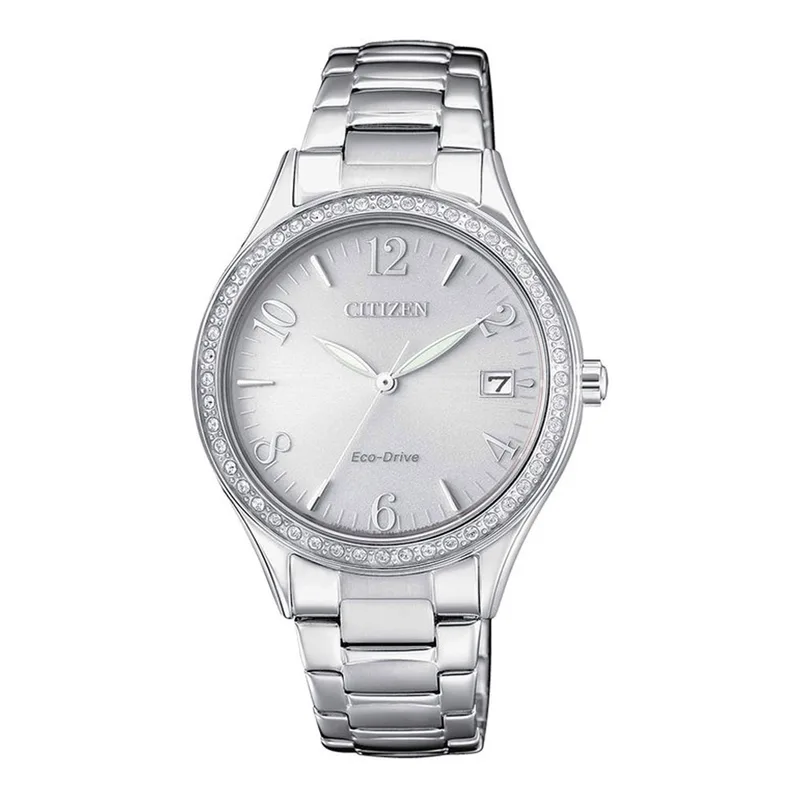 CITIZEN Eco-Drive Crystals Silver Stainless Steel Bracelet EO1180-82A