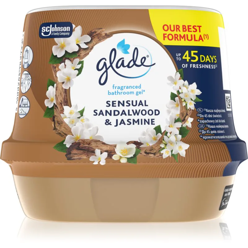 GLADE Sensual Sandalwood & Jasmine αρωματικό τζελ στο μπάνιο 180 γρ