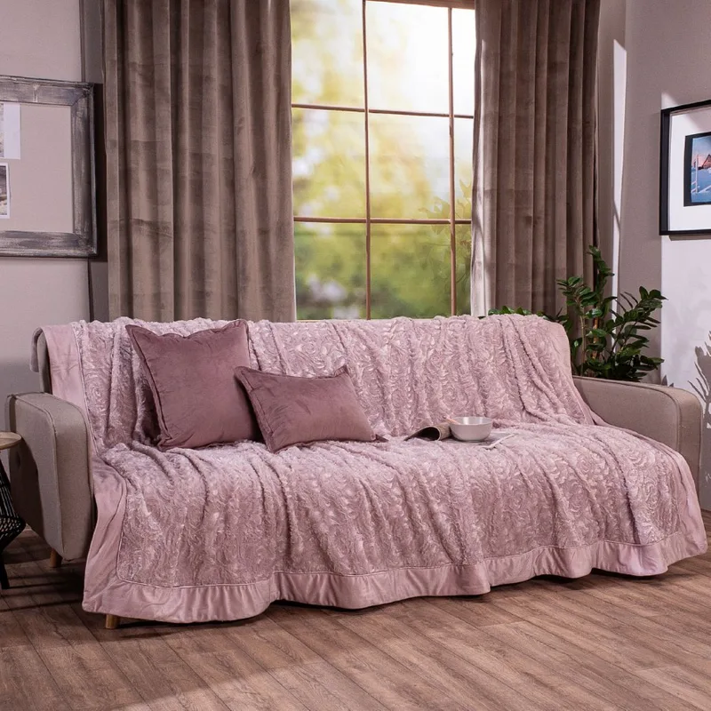 Κουβέρτα Καναπέ 160X270 Teoran Rose 12 (160x270)