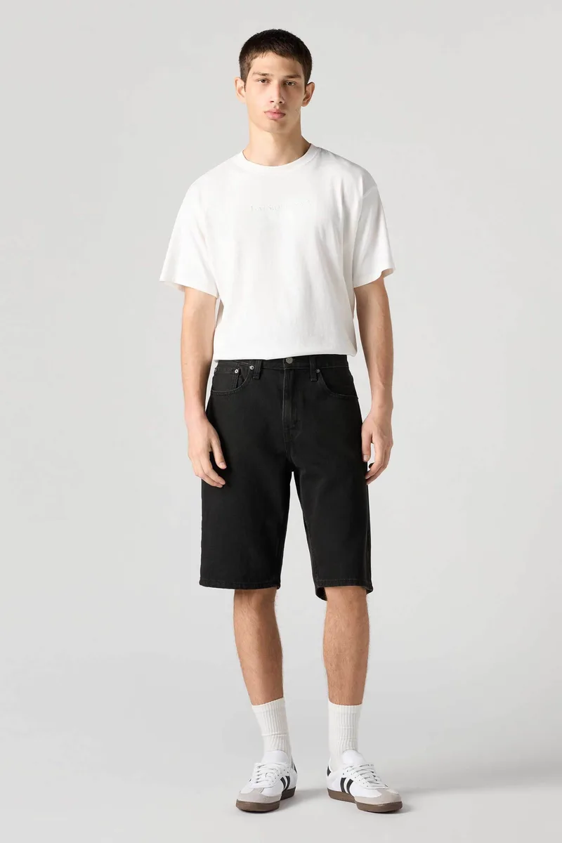 Levi's® ανδρική denim βερμούδα πεντάτσεπη Loose Fit "469™" - 394340005 Μαύρο