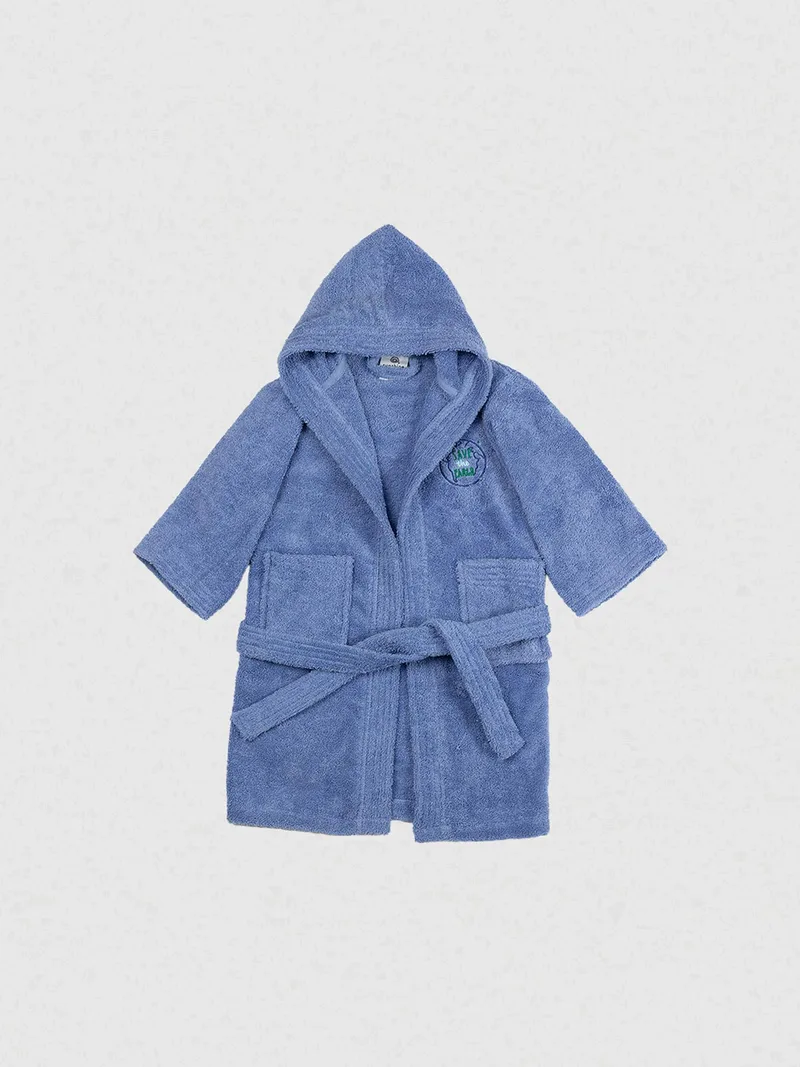 Μπουρνούζι Με Κουκούλα Sunshine Eco Blue