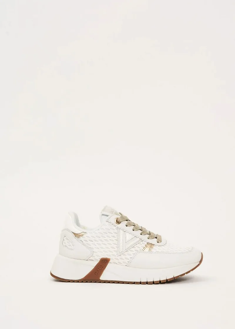 Gaudi Γυναικεία Sneakers Lace Up Με Logo Και Mesh Λεπτομέρειες