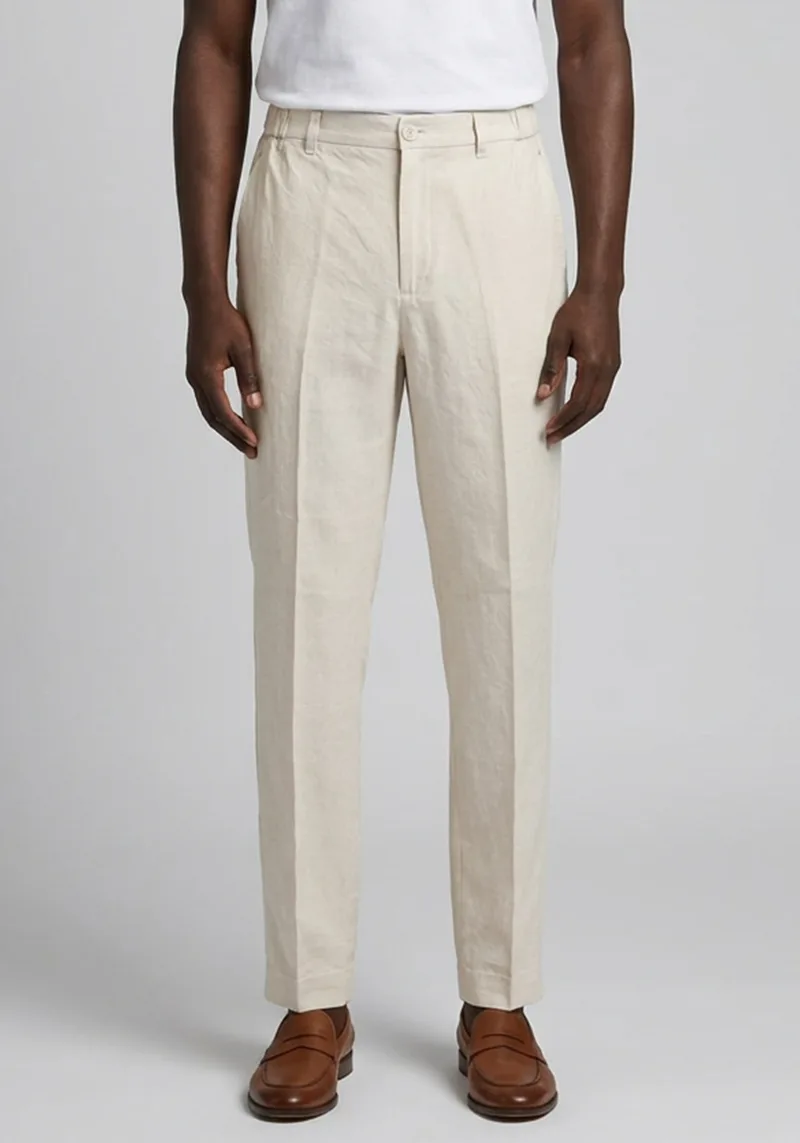 Hamaki Ho Λινό Παντελόνι Linen - PSE1839H Bez
