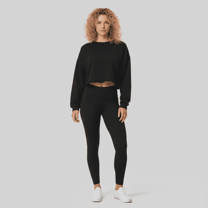 Athlos Classic Μπλούζα Bf OverSize Μαύρο
