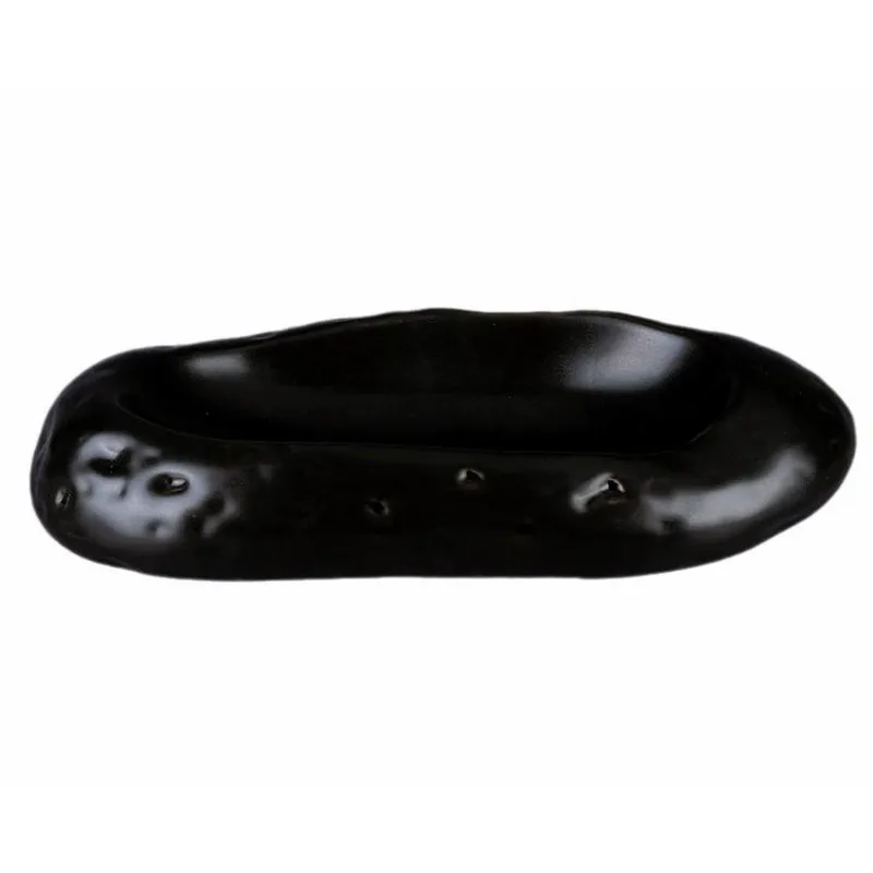 Πιατέλα Σερβιρίσματος Πορσελάνης Black Gyoza Kutahya 24εκ. KX740170NRKY24 (Υλικό: Πορσελάνη, Χρώμα: Μαύρο) - KUTAHYA PORSELEN - KX740170NRKY24