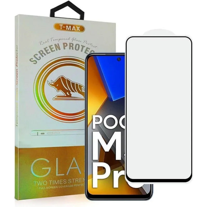 Tempered Glass Xiaomi Poco M7 Pro 5G T-Max Premium Full Glue Αντιχαρακτικό Γυαλί Προστασίας Οθόνης - Black (5206015083068)