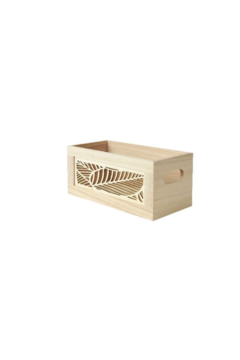 Κουτι Αποθηκευσης Με Σχεδιο Φυλλων 23Cm 23x11x10cm Μονόχρωμο Kaeming