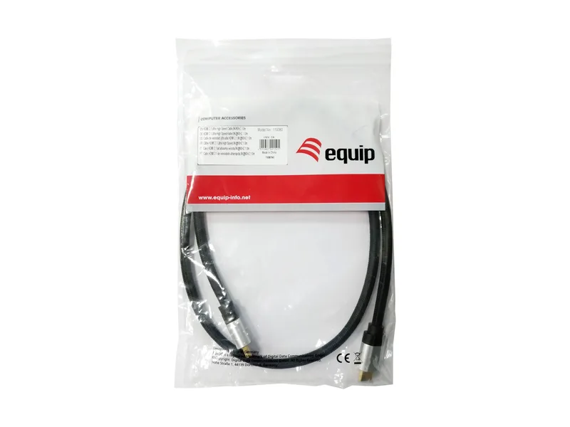 Equip HDMI UHS Ethernet 2.1 48Gbps 8K/60Hz 15.00m Μαύρο