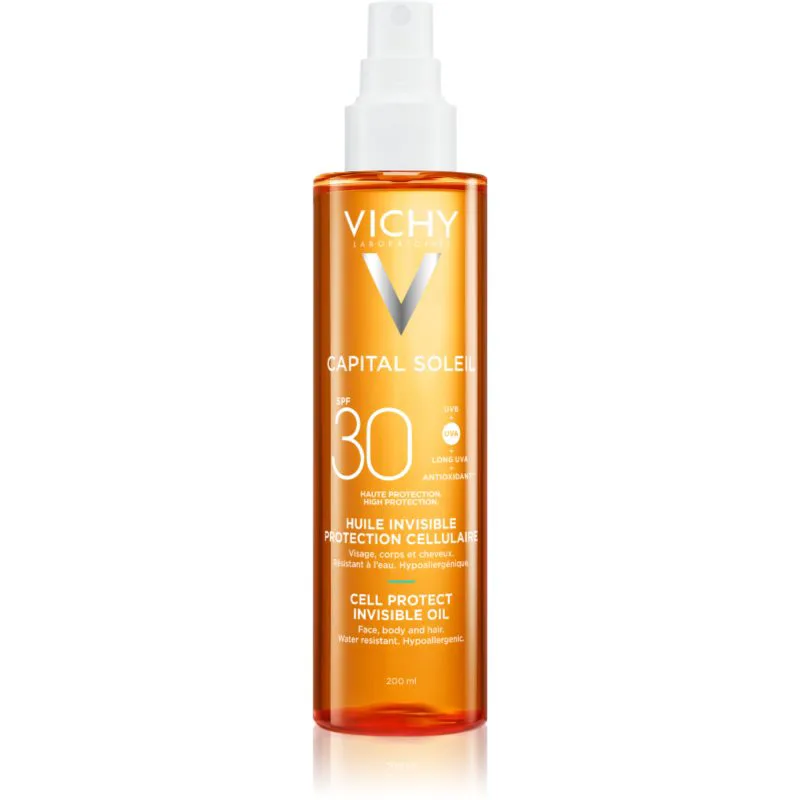Vichy Capital Soleil Cell Protect Invisible Oil προστατευτικό λάδι SPF 30 200 ml