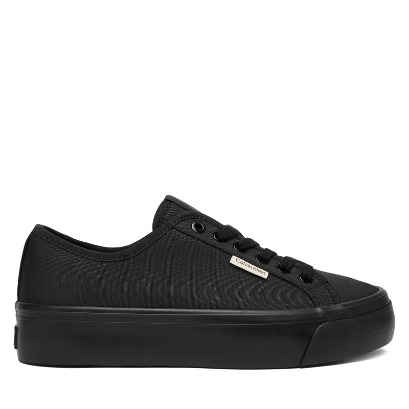Αθλητικά Calvin Klein Vulc Flatform Lace Up Moire YW0YW02012 Μαύρο