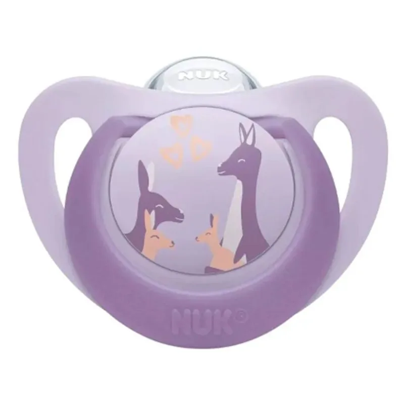 Nuk First Choice Silicone Soother 18-36m Ορθοδοντική Πιπίλα Σιλικόνης με Θήκη 1 Τεμάχιο - Λιλά - Μωβ