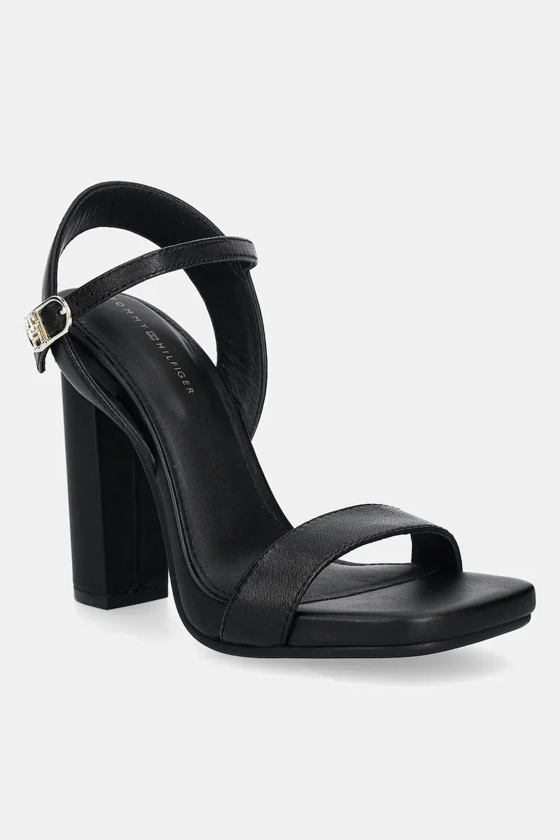 Δερμάτινα πέδιλα Tommy Hilfiger HIGH HEEL LEATHER SANDAL