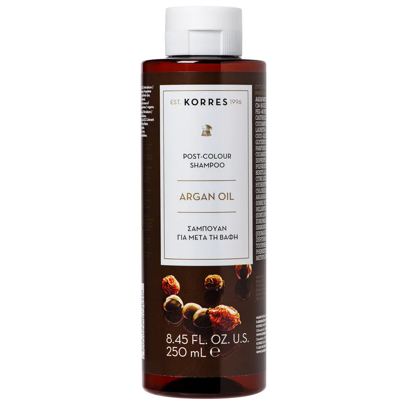 Korres Argan Oil Post-Colour Shampoo Σαμπουάν για Μετά την Βαφή με Έλαιο Argan για Υγιή, Ενυδατωμένα Μαλλιά & Χρώμα που Λάμπει 250ml