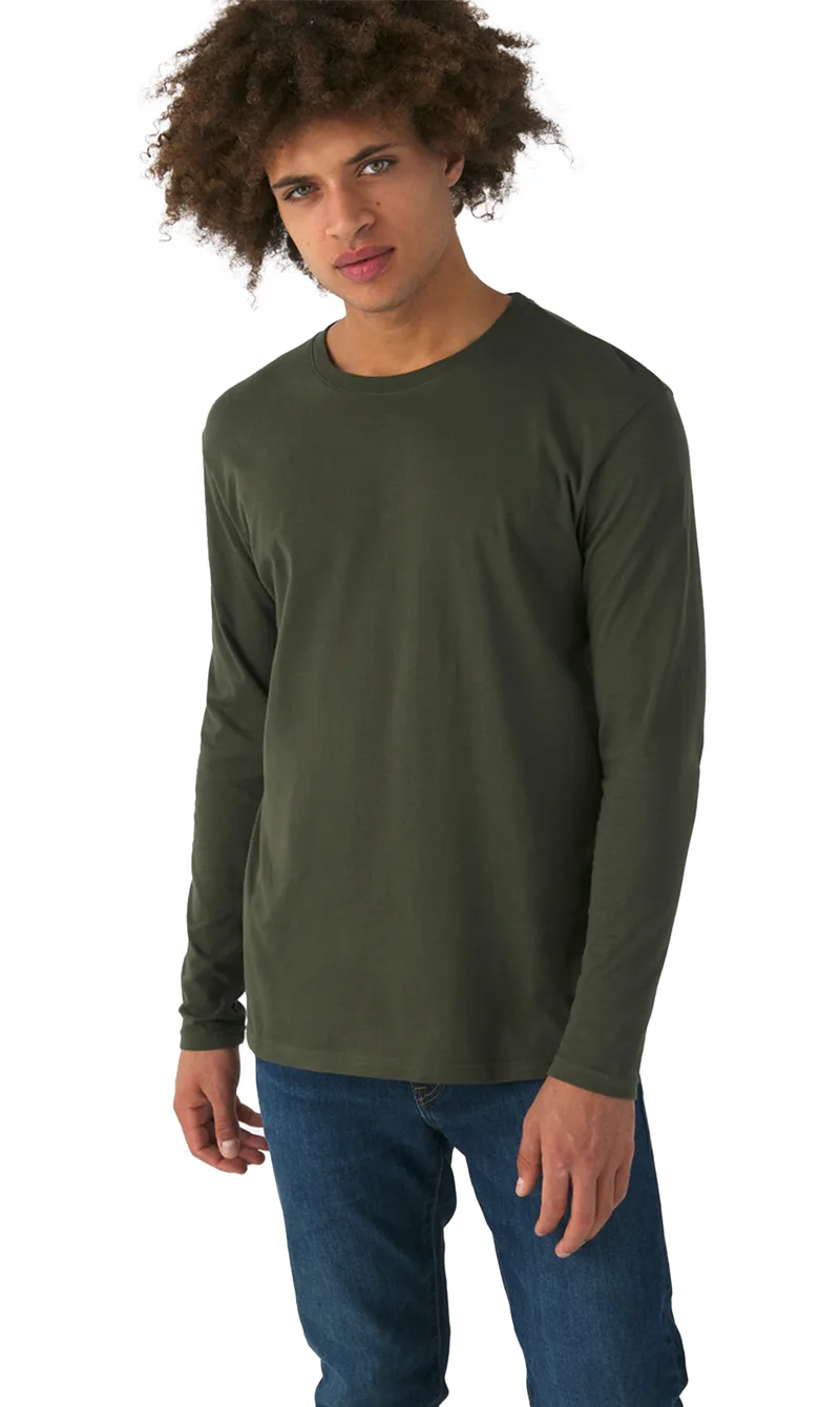 Mακρυμάνικο Ελαφρύ T-Shirt E150 LSL B & C TU05T Urban Khaki