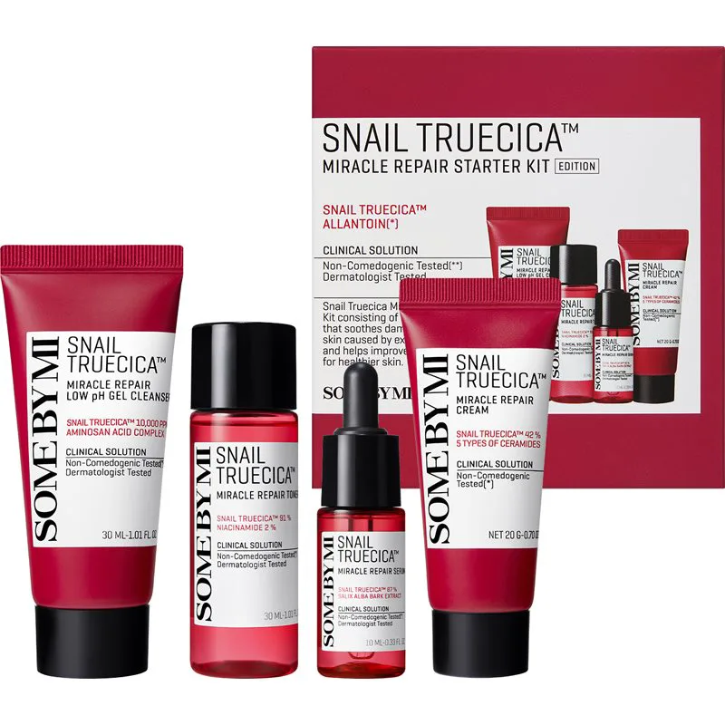 Some By Mi Snail Truecica Miracle Repair Starter Kit σετ δώρου για ευαίσθητη επιδερμίδα με τάση για ακμή