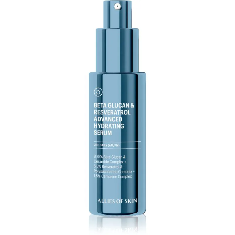 Allies of Skin Beta Glucan & Resveratrol Advanced Hydrating Serum εντατικά ενυδατικός ορός 30 ml