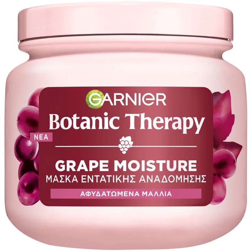 Garnier Botanic Therapy Grape Moistrure Hair Mask Μάσκα Εντατικής Αναδόμησης για Αφυδατωμένα Μαλλιά με Νερό & Έλαιο Σταφυλιού 340ml