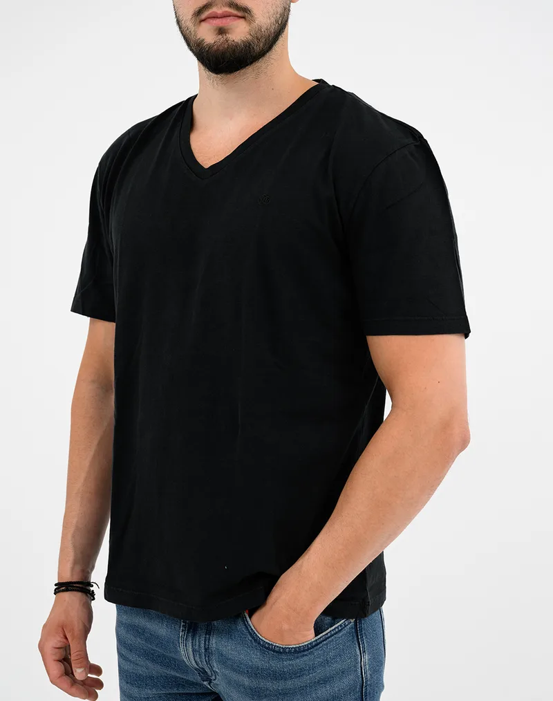 SUPERDRY D3 OVIN CLASSIC COTTON LINEN VEE ΜΠΛΟΥΖΑ ΑΝΔΡΙΚΟ M1012391A-12A Black