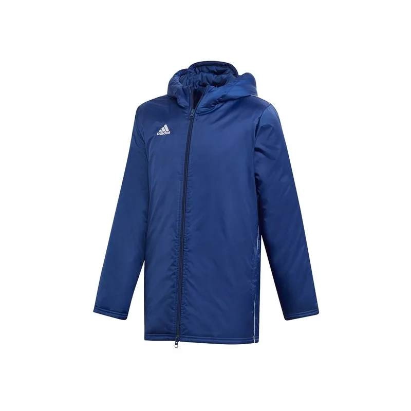 Adidas Παιδικό Αθλητικό Μπουφάν Κοντό με Κουκούλα Navy Μπλε Core 18 DW9198
