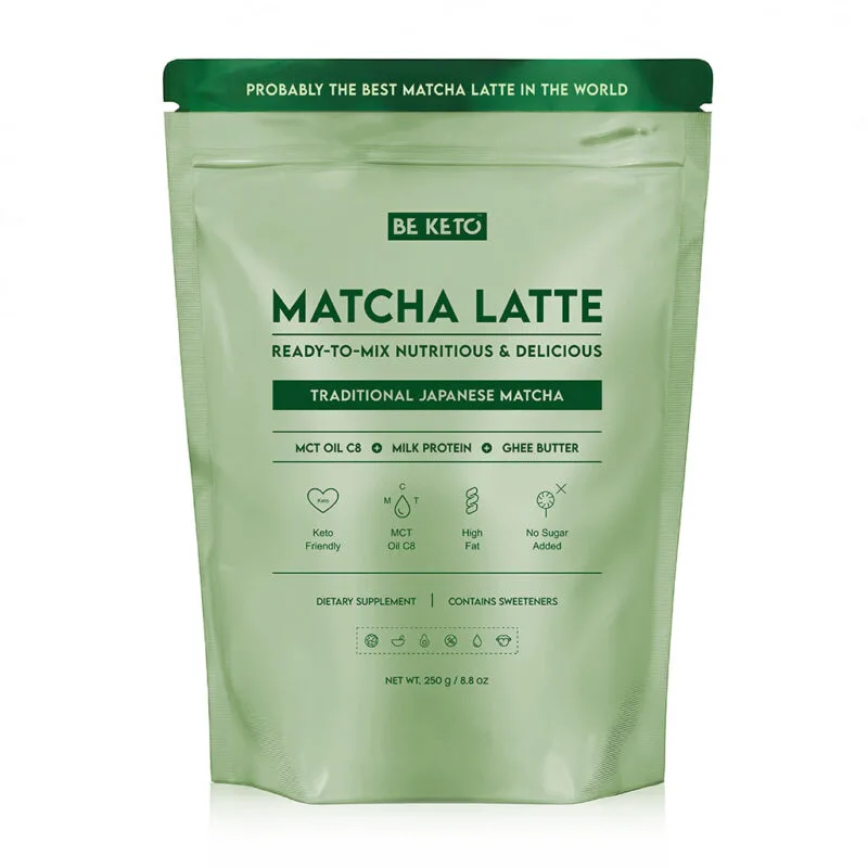 Beketo Matcha Latte με MCT C8, Πρωτεΐνη & Ghee – Παραδοσιακό Ιαπωνικό (250g)