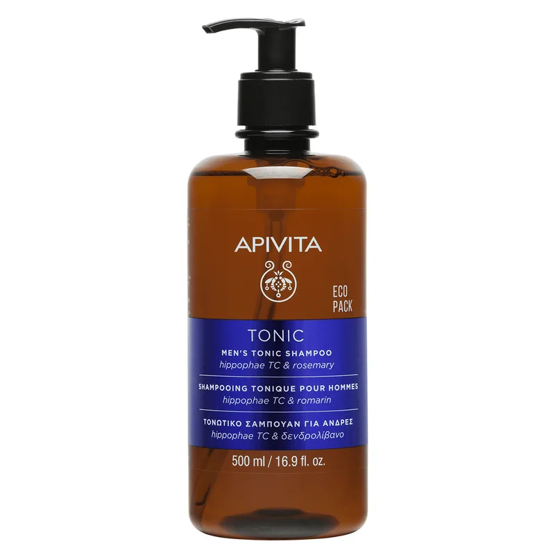 Apivita Men's Tonic Shampoo with Hippophae TC & Rosemary Τονωτικό Σαμπουάν Κατά της Τριχόπτωσης για Άνδρες με Ιπποφαές & Δεντρολίβανο 500ml