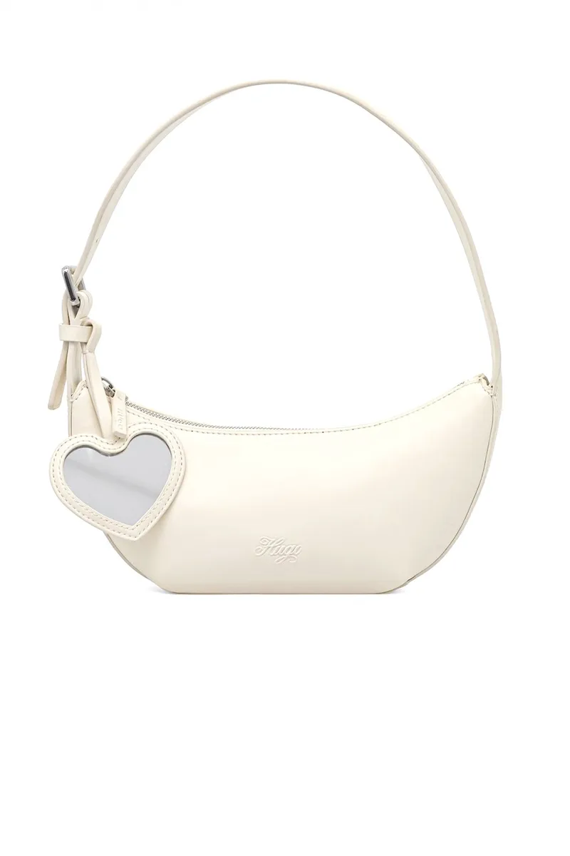 HUGO BLUE ΤΣΑΝΤΑ ΩΜΟΥ TWILA_SHOULDER BAG LOGO ΕΚΡΟΥ