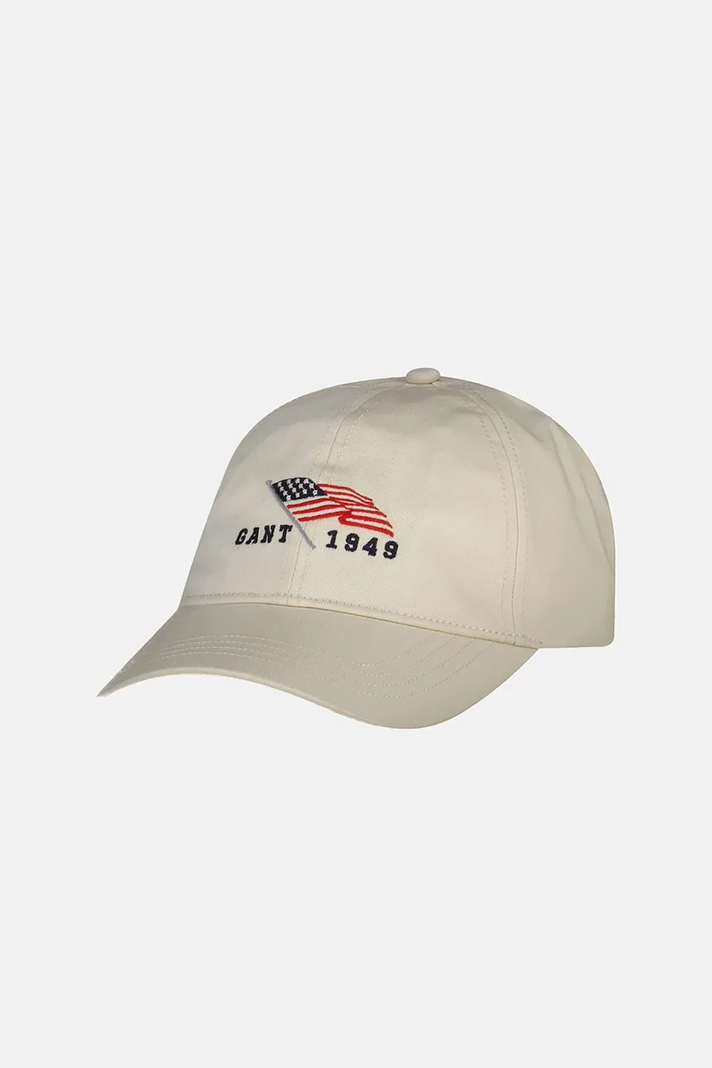 Gant ανδρικό καπέλο jockey με κεντημένο graphic logo - 9901306 Κρέμ