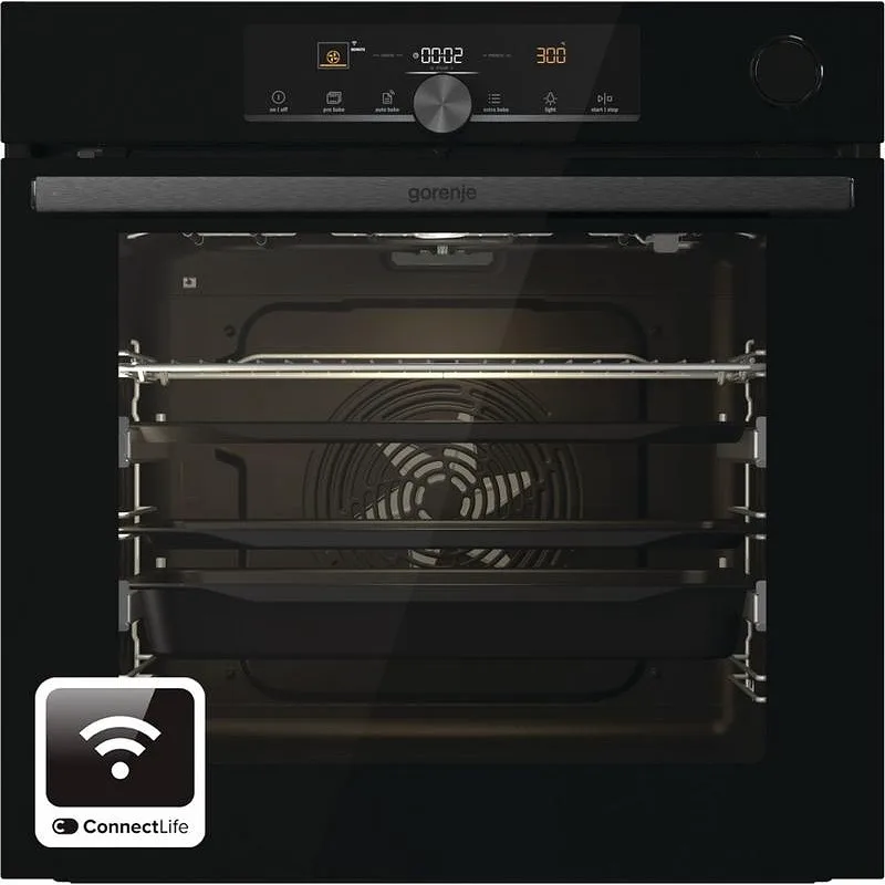 Φούρνος εντοιχιζόμενος, BPSA6747A08BGWI, 77lt, Μαύρος, Gorenje
