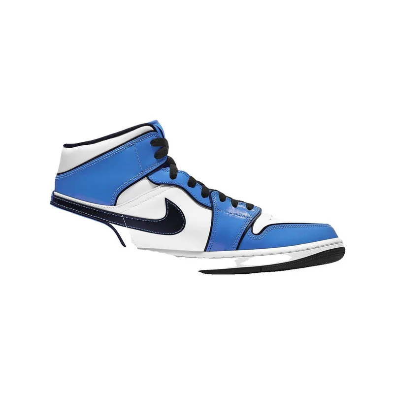 Ψηλά Sneakers Nike Baskets Air Jordan 1 Mid SE Signal Blue cuir